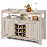 Buffet Server Sideboard Wine Cabinet Console-Gray