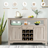 Buffet Server Sideboard Wine Cabinet Console-Gray