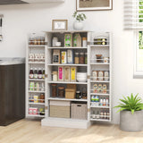 Freestanding Buffet Cupboards Sideboard with 2 Doors and Anti-Tipping Devices-White