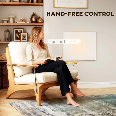 HOMCOM Wifi Smart Electric Heater, Far Infrared, Wall Mounted - 520W
