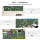 Outsunny 1-Piece Artificial Leaf Hedge Screen Privacy Fence Panel for Garden Outdoor Indoor Decor, Dark Green, 3M x 1.5M