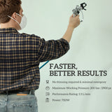 HOMCOM Airless Paint Sprayer, Thinning-Free, Electric Fence Paint Sprayer for Exterior and Interior DIY Painting Projects, Wall Spray Gun Machine, Household Use, 1.5L/min, 200 Bar, 7.5 m Hose