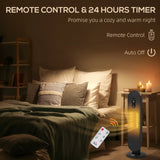 HOMCOM 45 Oscillating Ceramic Space Heater, with Remote - Black