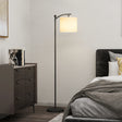 HOMCOM LED Floor Lamp, Stepless Dimmable Reading Standing Lamp with Magnetic Remote Control and 11 Colours Temperature & 11 Brightness Levels, 60 Min Timer for Living Room, Bedroom, Office, Black