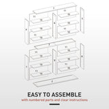 HOMCOM 16-Compartment Media Shelf - Black