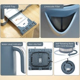 HOMCOM Sleek Textured Kettle and Four-Slice Toaster Set - Blue