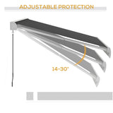 Outsunny 2.5 x 3m Electric Cassette Awning, with Remote - Grey