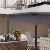 Outsunny Pop up Gazebo Cover, 2-Tier Gazebo Roof Replacement for 3.25m x 3.25m Frame, 30+ UV Protection, Grey