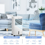 HOMCOM Air Cooler, Mobile Cooling Fan Humidifier Air Conditioner with 15L Water Tank, Oscillation, Remote, Timer, 32x37x74cm