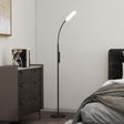 HOMCOM LED Floor Lamp, Standing Lamp with Remote & Touch Control, Stepless Dimmable Colours Temperature & Brightness, 360 Adjustable Gooseneck, 1 Hour Timer, Memory Function for Living Room, Black