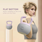 SPORTNOW 10KG Soft Kettlebell, Kettlebell with Non-Slip Handle for Home Gym, Weight Lifting, Strength Training, Purple/Grey