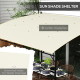 Outsunny 3 x 4m Metal Frame Pergola - Cream