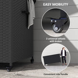 Outsunny 627 L Rattan Storage Box - Black