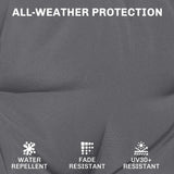 Outsunny Outdoor Chair Seat Cushions Set of 2, Garden Chair Cushions with 7cm Thick Foam & Ties, Dark Grey