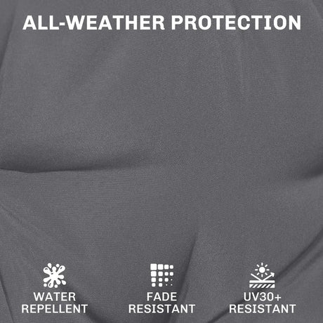 Outsunny Outdoor Chair Seat Cushions Set of 2, Garden Chair Cushions with 7cm Thick Foam & Ties, Dark Grey
