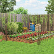 Outsunny Expanding Trellis Fence, Freestanding Movable Fence, Foldable Garden Screen Panel, 250 x 103.5 cm, Dark Brown