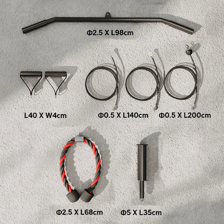 SPORTNOW Weight Pulley System, Cable Pulley System for Home Gym, Cable Machine LAT Pull Down Attachment for Biceps Curl, Tricep, Arm Workouts