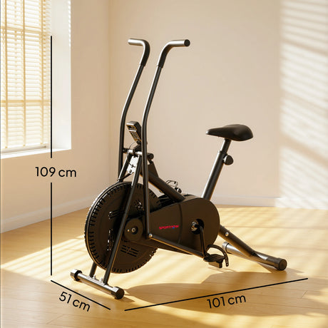 SPORTNOW Exercise Bike with Adjustable Seat, LCD Display for Home Gym