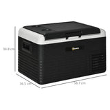 Outsunny 30L Portable Car Refrigerator - Grey and Black