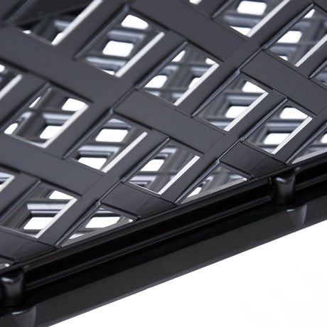 Outsunny Garden Bench, Cast Aluminium, 107Lx58Wx85H cm-Black