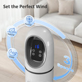 HOMCOM Tower Fan for Bedroom, Standing Floor Fan with Oscillating, 3 Modes, 3 Speeds, 24 Hour Timer, White