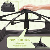 PawHut Foldable Dog Cat Tent with Waterproof Oxford, Carry Bag for Extra Large Dog, Charcoal Grey