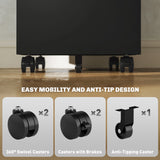 Vinsetto Three-Drawer Steel Filing Cabinet - Black