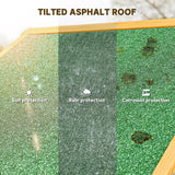 Outsunny Garden Shed Wood Outdoor Garden Tool Storage Unit with 3 Detachable Shelves, 77 x 54.2 x 179cm,  Brown