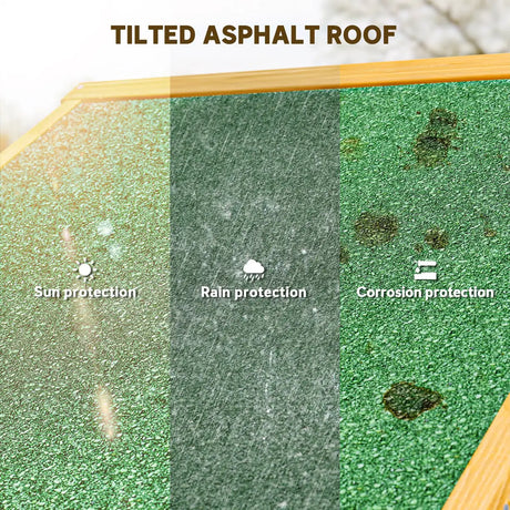 Outsunny Garden Shed Wood Outdoor Garden Tool Storage Unit with 3 Detachable Shelves, 77 x 54.2 x 179cm,  Brown