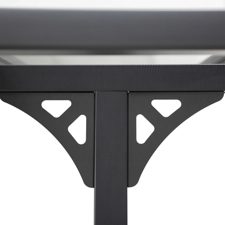 Outsunny 4.35 x 3m Outdoor Patio Gazebo Pergola, Retractable Pergola Canopy Aluminum Post & PC Roof,  Grey