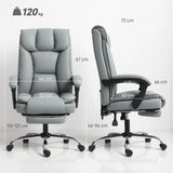 HOMCOM 155 Reclining Faux Leather Swivel Office Chair -Black