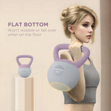 SPORTNOW 4KG Soft Kettlebell, Kettle Bell with Non-Slip Handle for Home Gym, Weight Lifting, Strength Training, Purple/Grey