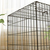 PawHut Foldable Dog Crate with 2 Doors with Tray, Soft Cushion, for Small Dogs, 75 x 49 x 53 cm, Black