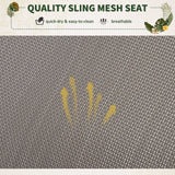 Outsunny Outdoor Orbital Lounger Zero Gravity Patio Chaise Sun Lounger Foldable Rocking Chair with Pillow, Grey