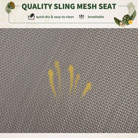 Outsunny Outdoor Orbital Lounger Zero Gravity Patio Chaise Sun Lounger Foldable Rocking Chair with Pillow, Grey