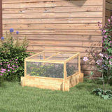 Outsunny 2-In-1 Wooden Greenhouse Planter Box - Natural