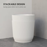 Outsunny Set of Two 22cm Planters - White