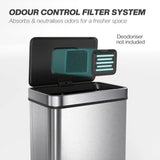 HOMCOM 60 L Sensor Can,  Sensor Bin with Soft-Close Lid, Fingerprint-Proof Stainless Steel, Silver Tone
