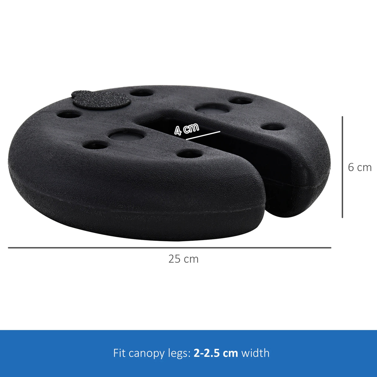 Outsunny Pop up Canopy Weight Set of 4, Heavy Duty Sand Fillable Tent Leg Weights for Marquee Party Tent Canopy, Total 20kg