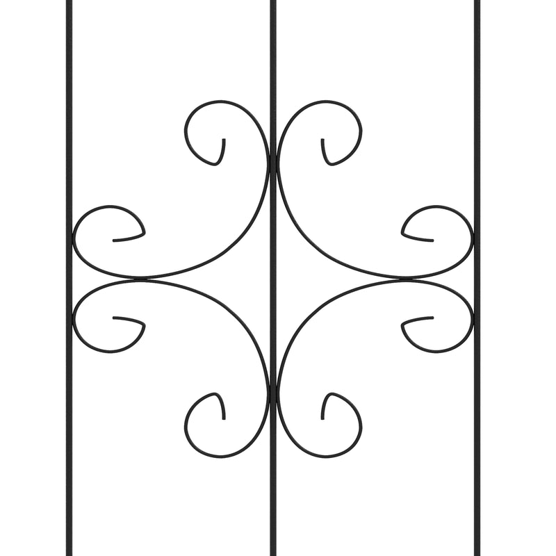 Outsunny Set of Two Spiral Anchor Garden Trellis Panels