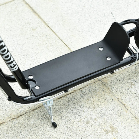 HOMCOM Teen Kick Scooter with Adjustable Handlebar, Inflatable Wheels, Two Brakes, Black