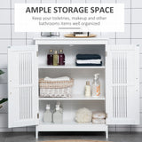kleankin Modern Bathroom Floor Cabinet - White