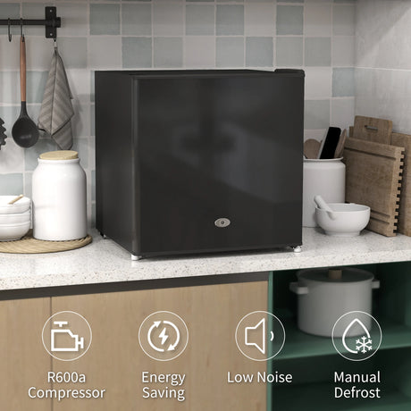 HOMCOM 35L Mini Freezer, -24 to -14 Temperature - Black