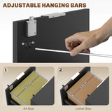 HOMCOM Two-Drawer Lockable Filing Cabinet - Black