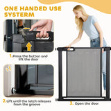 PawHut Dog Safety Gate, for Hallways, Staircases, Doors w/ Automatic Closing Door - Black
