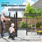Outsunny 4 x 6ft Galvanised Steel Garden Shed, with Lock and Gloves - Oak