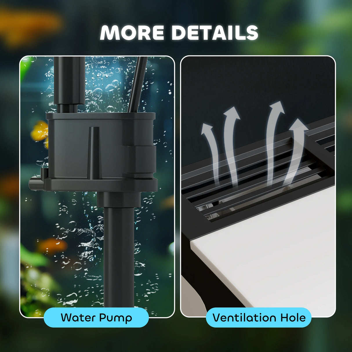 PawHut 13L Glass Aquarium Fish Tank with Filter, LED Lighting, for Betta, Guppy, Mini Parrot Fish, Shrimp, 29 x 20 x 30.5cm