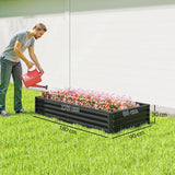 Outsunny 180 x 90cm Galvanised Steel Open Planter - 84H-211V00CG