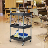 3 Tier Rolling Tool Cart Rustproof Metal Utility Cart with Handle