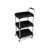 3 Tier Rolling Tool Cart Rustproof Metal Utility Cart with Handle